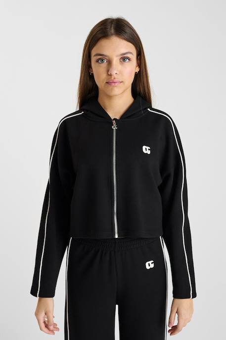 Sweat-shirt capuche fripigi Black 1 - vertbaudet enfant 
