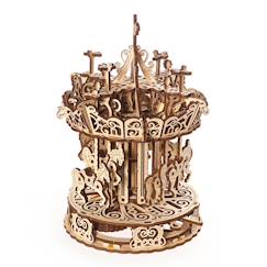 Manège – Maquette en bois à construire, puzzle 3D mécanique à mouvement rotatif  - vertbaudet enfant