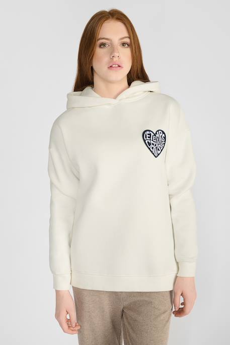 Sweat-shirt capuche samigi Cream 1 - vertbaudet enfant 