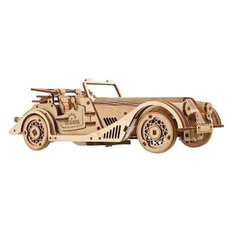 Voiture de sport souris rapide – Maquette en bois à construire, puzzle 3D mécanique à moteur à ressort Brown 2 - vertbaudet enfant 