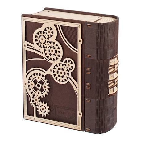 Livre des secrets en bois à construire – boîte mécanique 3D avec combinaison et compartiment caché Brown 4 - vertbaudet enfant 