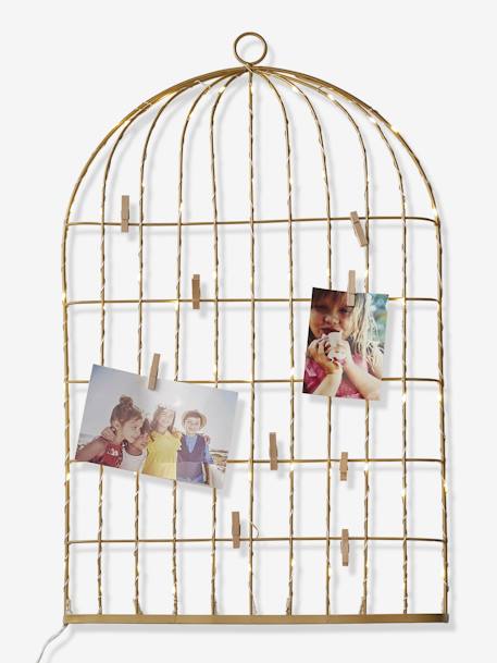 Pêle-mêle lumineux Cage à oiseaux doré 1 - vertbaudet enfant 