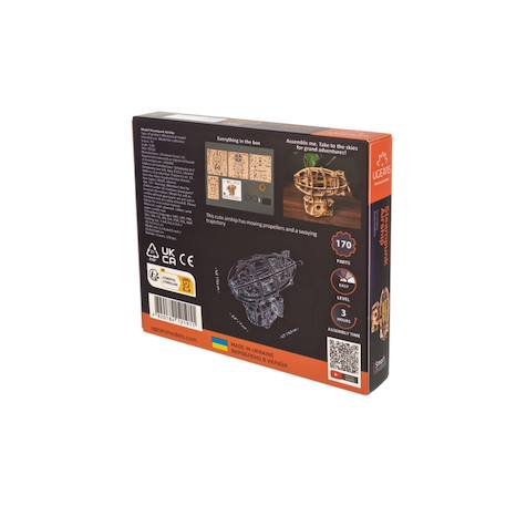 Dirigeable Steampunk – Maquette en bois à assembler pour jeunes aventuriers Brown 4 - vertbaudet enfant 