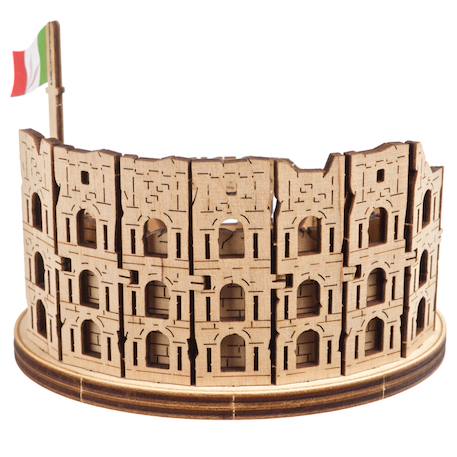 Colisée de Rome – Maquette en bois à construire, puzzle 3D architectural Brown 4 - vertbaudet enfant 