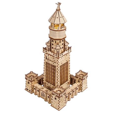 Phare d’Alexandrie – Maquette en bois lumineuse à construire, veilleuse décorative Brown 5 - vertbaudet enfant 