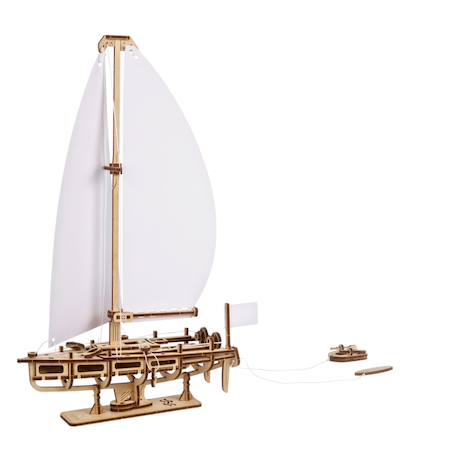 Yacht Beauté de l’Océan – Maquette décorative en bois à assembler Brown 1 - vertbaudet enfant 