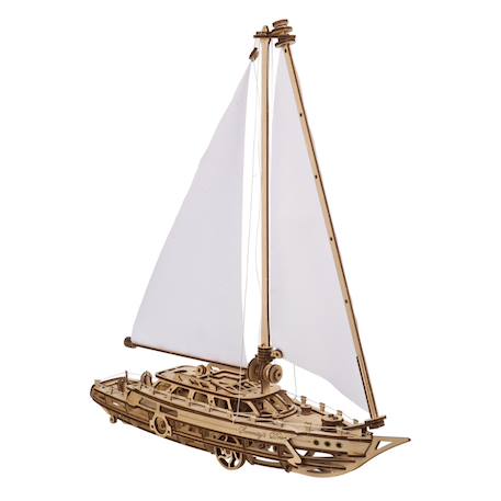 Le Rêve de Sérénité – Maquette mécanique de voilier à assembler en bois Brown 1 - vertbaudet enfant 