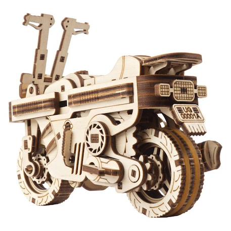 Scooter pliant Moto Compact – Maquette en bois mécanique à construire Brown 3 - vertbaudet enfant 