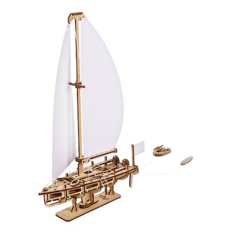 Yacht Beauté de l’Océan – Maquette décorative en bois à assembler Brown 2 - vertbaudet enfant 