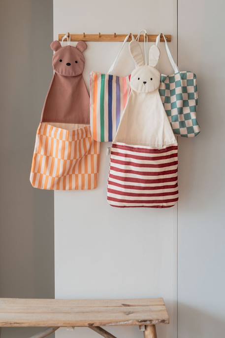 Rangement mural & sac-ours Brun, jaune et naturel 4 - vertbaudet enfant 