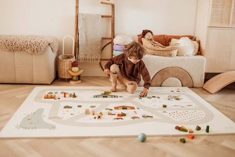 Tapis puzzle enfant, boîte de rangement & mini maison - ferme Multicouleur, couleur naturel 6 - vertbaudet enfant 