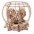 Aquarium mécanique – Maquette en bois à construire, puzzle 3D à ressort avec poissons animés Brown 4 - vertbaudet enfant 