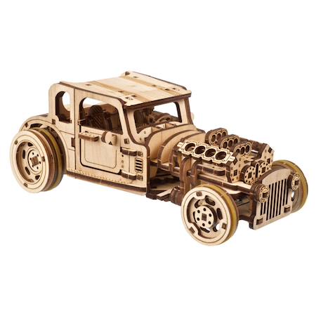 Hot Rod souris furieuse en bois à construire – maquette mécanique 3D à double moteur Brown 4 - vertbaudet enfant 