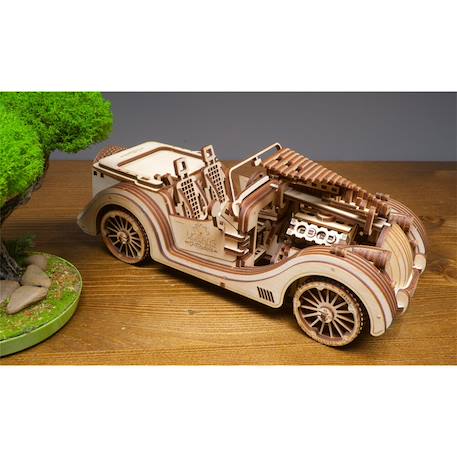 Maquette mécanique en bois à construire avec moteur V8 et transmission 3 vitesses Brown 6 - vertbaudet enfant 