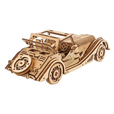 Voiture de sport souris rapide – Maquette en bois à construire, puzzle 3D mécanique à moteur à ressort Brown 5 - vertbaudet enfant 