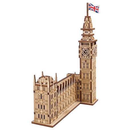 Big Ben en bois à construire – maquette 3D du célèbre monument de Londres Brown 2 - vertbaudet enfant 