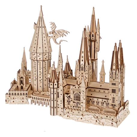 Château de Poudlard – Maquette en bois Harry Potter à construire, puzzle 3D magique Brown 1 - vertbaudet enfant 