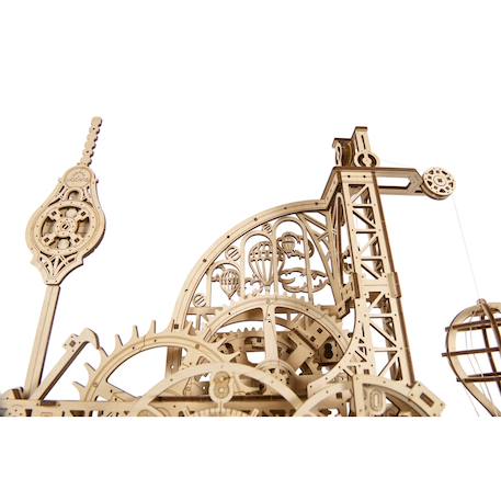 Horloge murale Aero Clock en bois à construire – maquette mécanique 3D fonctionnelle à pendule Brown 3 - vertbaudet enfant 