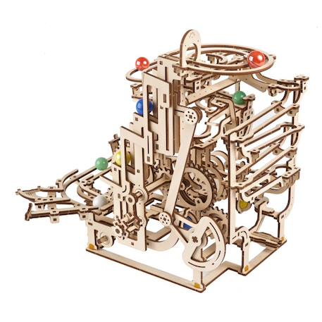 Parcours à billes avec gradins en bois à construire – maquette mécanique 3D modulable et ludique Brown 5 - vertbaudet enfant 