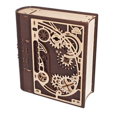 Livre des secrets en bois à construire – boîte mécanique 3D avec combinaison et compartiment caché Brown 2 - vertbaudet enfant 