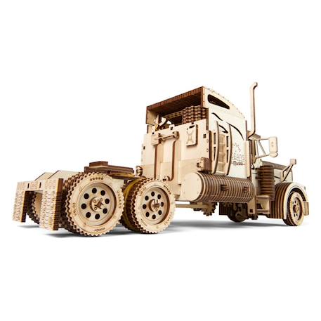 Camion Heavy Boy VM-03 – Maquette mécanique en bois avec remorque à assembler Brown 4 - vertbaudet enfant 