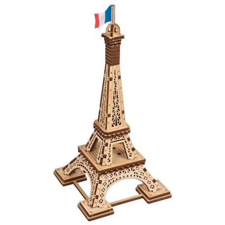 Maquette en bois à construire, puzzle 3D de la Tour Eiffel Brown 5 - vertbaudet enfant 