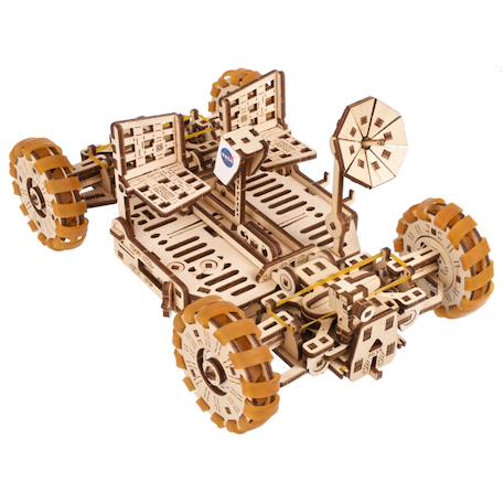 Rover lunaire de la NASA en bois à construire – maquette mécanique 3D inspirée du buggy spatial Apollo Brown 2 - vertbaudet enfant 