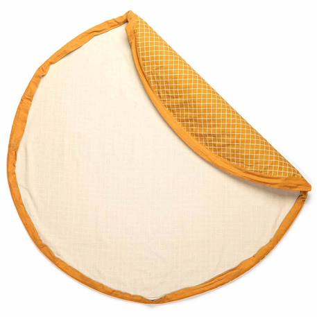 Tapis et sac de rangement grid mustard Jaune 1 - vertbaudet enfant 