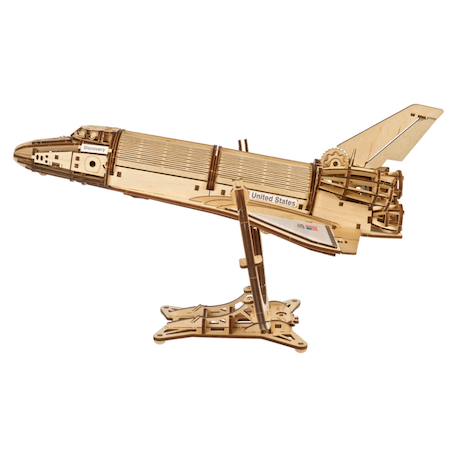 Navette spatiale Discovery – Maquette en bois à construire avec télescope Hubble et support flottant Brown 4 - vertbaudet enfant 