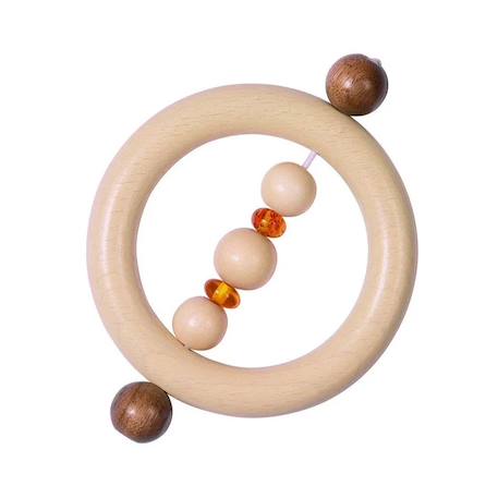 Hochet bois ambre Beige 2 - vertbaudet enfant 
