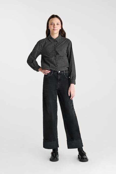 Jeans droite revers, longueur 34 Black / black 2 - vertbaudet enfant 
