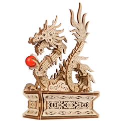 Dragon de bois – Maquette en bois à construire, puzzle 3D porte-bonheur avec tiroir secret  - vertbaudet enfant