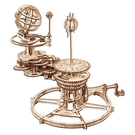Tellurion mécanique – Maquette en bois à construire, représentation du Soleil, de la Terre et de la Lune Brown 1 - vertbaudet enfant 