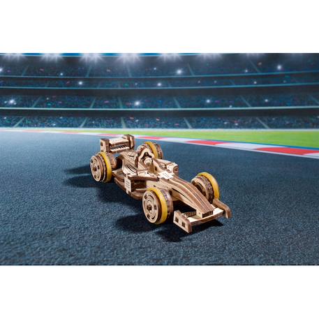 Bolide compact – Maquette en bois à construire, puzzle 3D voiture de course pour enfants Brown 6 - vertbaudet enfant 