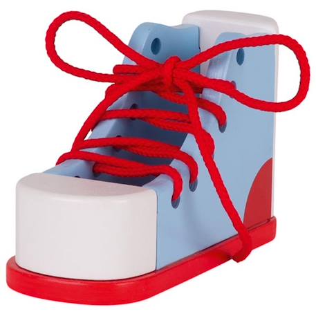Jouet à lacer en bois Multi-coloured 2 - vertbaudet enfant 