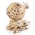 Globus – Maquette en bois mécanique à construire, globe terrestre rotatif Brown 1 - vertbaudet enfant 