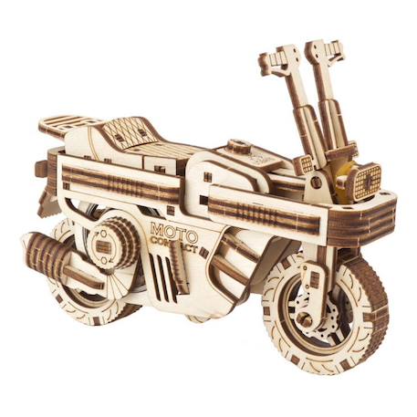 Scooter pliant Moto Compact – Maquette en bois mécanique à construire Brown 2 - vertbaudet enfant 