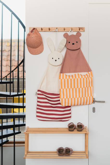Rangement mural & sac-ours Brun, jaune et naturel 3 - vertbaudet enfant 