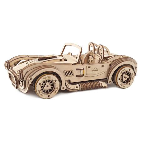 Voiture de course Drift Cobra en bois à construire – maquette mécanique 3D inspirée des muscle cars américaines Brown 2 - vertbaudet enfant 