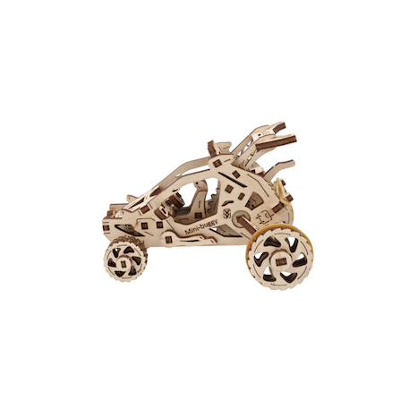 Mini Buggy en bois à construire – maquette mécanique 3D avec moteur à élastique Brown 2 - vertbaudet enfant 