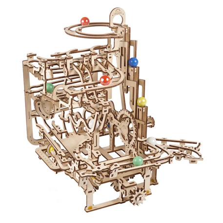Parcours à billes avec gradins en bois à construire – maquette mécanique 3D modulable et ludique Brown 2 - vertbaudet enfant 