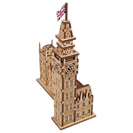 Big Ben en bois à construire – maquette 3D du célèbre monument de Londres Brown 5 - vertbaudet enfant 
