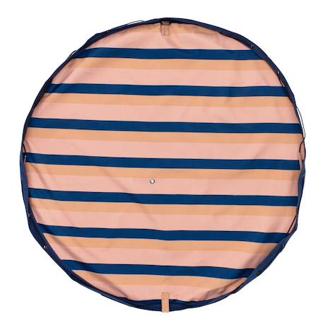 Tapis de jeu & sac à jouets- outdoor - mokka stripes Mokka et bleu 6 - vertbaudet enfant 