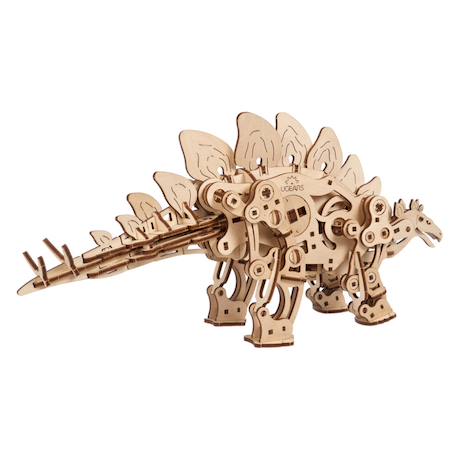 Stégosaure – Automate dinosaure mécanique en bois à assembler Brown 4 - vertbaudet enfant 