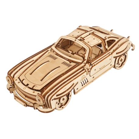 Coupé sport à aileron – Maquette en bois à construire, puzzle 3D mécanique avec portes papillon Brown 4 - vertbaudet enfant 