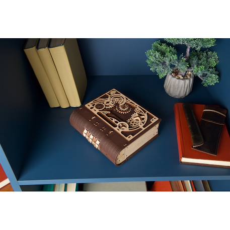 Livre des secrets en bois à construire – boîte mécanique 3D avec combinaison et compartiment caché Brown 6 - vertbaudet enfant 