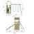 Aire de jeux plateforme toboggan olivète bois fsc® Marron - bleu - vert 3 - vertbaudet enfant 