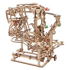 Circuit à billes avec palan à chaîne – Maquette mécanique en bois à construire, puzzle 3D avec ascenseur et pistes modulables  - vertbaudet enfant