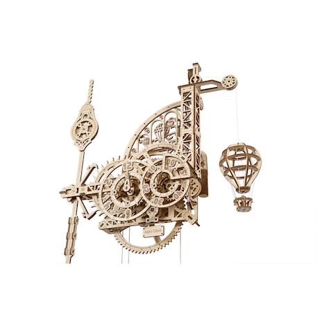 Horloge murale Aero Clock en bois à construire – maquette mécanique 3D fonctionnelle à pendule Brown 5 - vertbaudet enfant 