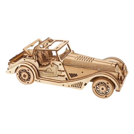 Voiture de sport souris rapide – Maquette en bois à construire, puzzle 3D mécanique à moteur à ressort Brown 4 - vertbaudet enfant 
